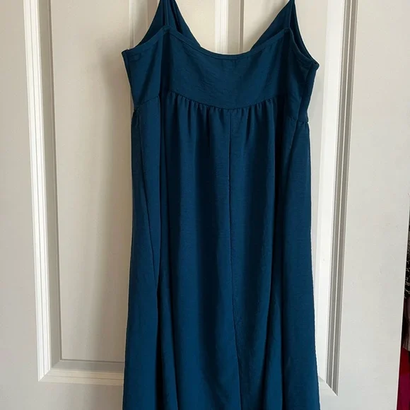 See You Monday Deep Teal Spaghetti Strap Slip Dress - Picture 2 of 3